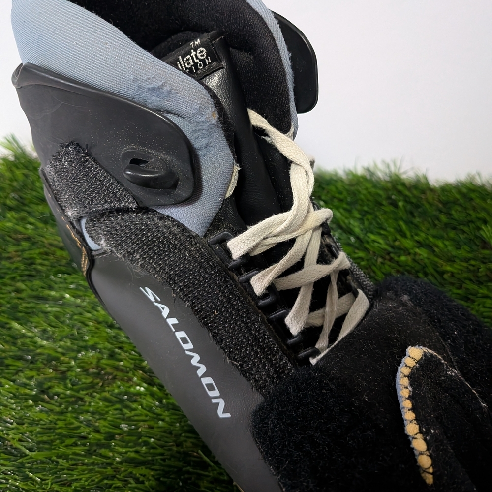 Salomon Black and Gray Cross-Country Ski Boots with Tan Trim - Picture 3 of 5